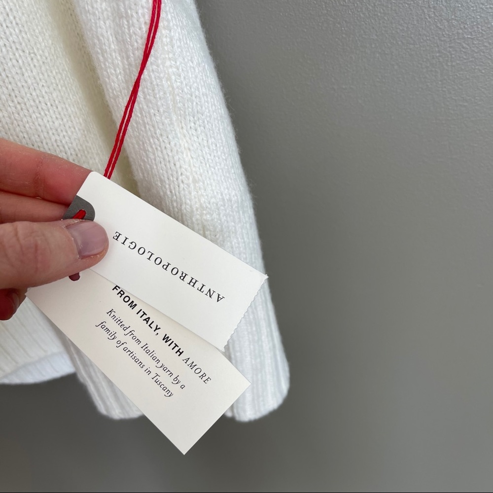 NWT Anthropologie Belle Sweater Top Ivory Size Med - Picture 10 of 16